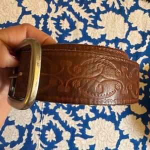 Lucky Brand Brown Leather Men's Belt